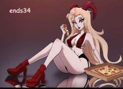 ai_generated big_breasts ends34 female_only hazbin_hotel horns legs lilith_morningstar_(hazbin_hotel) long_hair milf mother solo succubus