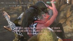 3d 3d_(artwork) 3d_render 3dx ahe_gao ahegao_face ciri droll3 drooling drooling_tongue extreme_french_kiss french_kiss goblin kissing kissing licking monster sexy_armpits sexy_pose spit the_witcher_(series) the_witcher_3:_wild_hunt tongue tongue_out