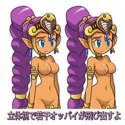 1girls blue_eyes dancer_outfit dancer_shantae dark_skin earrings edit jewelry navel nipples nude photoshop pointy_ears purple_hair pussy shantae shantae_(character) smooth_skin stereogram uncensored very_long_hair wayforward ドクターイラー_(1952131)