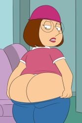 family_guy fat fat_ass meg_griffin sb99 tight_pants tugging_clothing wardrobe_malfunction