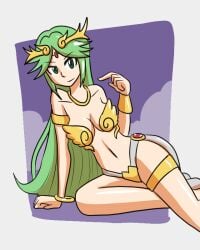 breasts female female_only green_eyes green_hair kid_icarus mythkaz nintendo palutena solo