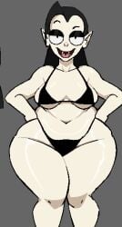 1girls big_ass big_butt big_thighs bikini bikini_bottom bikini_top bra breasts chubby chubby_female dumptruck_ass dumptruck_butt fat_ass fat_butt female female_only half-closed_eyes huge_ass huge_butt looking_at_viewer oil oiled oiled_body oiled_skin oily_skin open_smile original_character ribznsfw sharp_teeth smile smiling smiling_at_viewer solo solo_female thick thick_ass thick_butt thick_hips thick_legs thick_thighs tongue vampire vampire_girl vampire_teeth