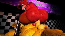 3d 3d_(artwork) anal anal_sex animatronic anthro ass balls bear big_ass big_penis five_nights_at_freddy's fox foxy_(fnaf) furry golden_freddy_(fnaf) huge_ass male male/male male_penetrating_male penis robophilia robot source_filmmaker vodka777