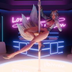 dodchd female female_only marvel marvel_rivals pole_dancing white_fox_(marvel_rivals)