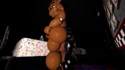 3d 3d_(artwork) animatronic anthro ass balls between_ass big_ass big_penis bigger_male eating_ass five_nights_at_freddy's freddy_(fnaf) furry huge_ass male male/male penis robot size_difference source_filmmaker vodka777