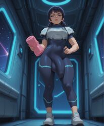 2026 ai_art ai_generated annoyed annoyed_expression artificial_vagina balls ballsack below_view blue_eyes blunt_bangs bulge bulge_through_clothing bulge_under_clothes busty civitai cock curvy curvy_figure dickgirl dickgirl_focus from_below full_body fully_clothed futa_focus futanari hi_res high_quality high_resolution highres holding_sex_toy huge_bulge huge_cock huge_penis invincible looking_at_viewer low-angle_view onahole patreon penis penis_bulge self_upload sex_toy short_hair stable_diffusion standing twintails uncensored upscaled yuckle zoe_thompson