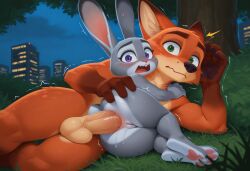 ai_generated anal feral gray_fur huge_balls huge_penis judy_hopps nick_wilde public_sex pussy zootopia zootopia_2 zootropolis
