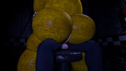 3d 3d_(artwork) anal anal_sex animatronic anthro ass balls big_ass big_penis bigger_male five_nights_at_freddy's furry golden_freddy_(fnaf) huge_ass male male/male male_penetrating_male penis robophilia robot size_difference source_filmmaker vodka777