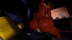 3d 3d_(artwork) anal anal_sex animatronic anthro ass balls big_ass big_penis five_nights_at_freddy's fox foxy_(fnaf) furry huge_ass human male male/male male_penetrating_male penis robophilia robot source_filmmaker vodka777