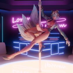 dodchd futa_only futanari marvel marvel_rivals pole_dancing white_fox_(marvel_rivals)