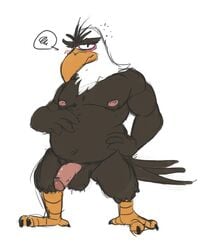 1boy angry_birds anthro avian balls bird columbia_pictures eagle humanoid_penis male male_only mighty_eagle penis rovio rovio_animation rovio_entertainment sega skoogers solo sony the_angry_birds_movie video_games