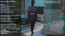 3d big_boobs big_breasts big_tits character_sheet chubby chubby_female dark-skinned_female dark_skin english english_text fat_female gilf grandma grandmother granny high_resolution mature mature_female mature_woman original_character original_characters sagging_breasts saggy_breasts sim_doe sims sims4 sims_4 text the_sims the_sims_4 thick_hips thick_legs thick_thighs