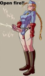 1futa animated balls balls_in_panties breasts cammy_white censored clothed cum cumshot curvy erect_nipples erection full-package_futanari futa_only futanari gif intersex large_breasts large_penis mikoyan nipple_bulge nipples panties panty_bulge penis penis_out solo_futa street_fighter