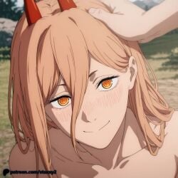 1boy 1boy1girl 1girls ahe_gao ai_generated anime_girl blonde_hair blush breasts close-up cum detailed_eyes eyes fangs feet_soles female fingering from_above heart heart-shaped_pupils horns large_breasts long_hair masturbation nipples nipples_visible_pussy_focus one one_leg_up open_mouth pleasure_face power_(chainsaw_man) pussy pussy_juice red_eyes rolled_eyes sex sharp_teeth sitting solo solo_focus spread_legs spread_pussy staxxy staxxy2 sweat tongue_out uncensored upper_body