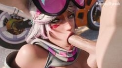 1boy 1girls 3d animated black_cat_(marvel) black_cat_(marvel_rivals) blowjob face_fucking faceless_male felicia_hardy fellatio light-skinned_female light-skinned_male marvel marvel_comics marvel_rivals nyrouh sound tagme video white_hair