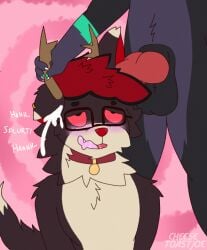 absurd_res animal_genitalia animal_penis anthro antler_grab antlers balls bat big_balls big_penis big_tail blue_markings blush blush_lines bodily_fluids brown_body brown_fur canid canine canine_genitalia canine_penis canis cheesetoastjoe claws collar cum cum_in_ear cum_inside dazed deer domestic_dog drooling drooling_into_mouth drooling_tongue duo ear_penetration ear_piercing fangs floppy_ears fur fur_markings fur_tuft genital_fluids genitals grabbing green_markings grey_body grey_fur hair hi_res horn hybrid hypnotic_background joe_(joedrawings) leaf-nosed_bat male male/male mammal markings microbat nude open_mouth pawpads penetration penis piercing pink_tongue purple_body purple_fur red_collar red_ears red_hair red_nose saliva saliva_string sheath sound_effects standing tail tan_antlers tan_body tan_fur teeth text tongue tuft vampire_bat vesper_bat white_claws yangochiropteran
