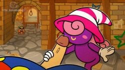 1girls 2boys animated assisted_masturbation blowjob brokenrobot clothed_male clothed_sex edit gamecube gif handjob loop looping_animation mario mario_(series) masturbation nintendo paper_mario paper_mario:_the_thousand-year_door penis shadow_siren vivian_(paper_mario)