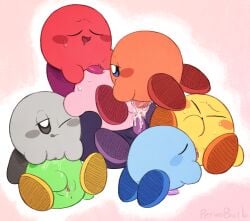 anal_penetration anal_sex cunnilingus genital_slit group_sex kirby kirby_(series) meta_knight nintendo penis pussy pussy_juice shadow_kirby tapering_penis vaginal_penetration waddling_head