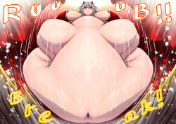 bbw fat fat_fetish grabbing_own_belly helltaker kuroagumochi modeus_(helltaker) obese ssbbw