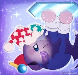 blowjob cum jester_hat kirby kirby_(series) meta_knight nintendo penis pervoborb tapering_penis translucent waddling_head wings