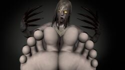1girls 3d 3d_(artwork) angry_face barefeet barefoot black_toenails blood_on_face blood_on_hand claws clothed feet feet_together foot_fetish foot_focus glowing_eyes grey_hair grey_skin hair_covering_eye infected kombatkatto left_4_dead left_4_dead_(series) legs long_hair looking_at_viewer monster_girl painted_nails painted_toenails pov pov_feet sfm soles solo solo_female source_filmmaker source_filmmaker_(artwork) toes valve video_game_character video_game_franchise video_games witch_(left_4_dead) zombie zombie_girl