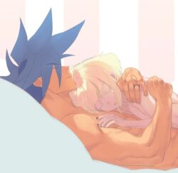1femboy 2boys after_sex aftercare androgynous arms_around_partner black_nails blonde_eyelashes blonde_hair bob_cut cuddling cuddling_up_together femboy feminine_faced_male feminine_male galo_thymos gay hug hugging_partner lio_fotia male painted_nails petite petite_body petite_male promare short_hair short_male size_difference sleeping sleeping_nude sleeping_together slim slim_male slim_waist thin_waist twink wholesome yaoi