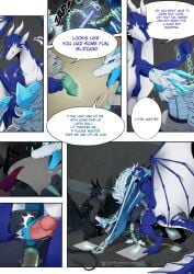 al_sensei908 anal anal_penetration animal_genitalia anus azmerond bdsm black_body black_scales blizzard_(azmerond) blue_body blue_scales bodily_fluids bodysuit bondage bound chain clothing cock_gag collar comic deviant_(theratofthebath) dialogue dragon english_text european_mythology feral feral_on_feral gag genital_slit genitals group group_sex hi_res horn knot knotted_penis latex latex_bodysuit latex_clothing latex_skinsuit male male/male master mythological_creature mythological_scalie mythology oral oral_penetration penetration penile penis penis_milking penis_milking_machine pupils saliva saliva_string scales scalie sex sharp_teeth skinsuit slave slit_pupils snout tail teeth text threesome tight_clothing tongue trio western_dragon wings wyvern