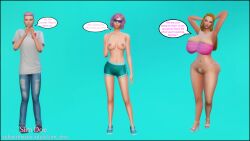 3d bikini_bottom bimbo bimbo_body bimbo_lips bimbofication bimbofied blonde_female blonde_hair caption collar english english_dialogue english_text from_male_to_female gym_bottomwear gym_clothes gym_clothing gym_shorts gym_uniform high_heel_sandals high_heels high_resolution hoop_earrings hyper_ass hyper_boobs hyper_breasts hyper_tits original_character original_characters pink_hair revealing_clothes revealing_outfit sim_doe sims sims4 sims_4 speech_bubble text text_bubble the_sims the_sims_4 thick_ass thick_hips thick_legs thick_thighs tight_clothes tight_clothing tight_topwear topless topless_female transformation young_female young_woman younger_female