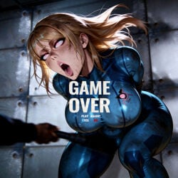 ai_generated arms_behind_back bad_end bad_ending basement bdsm bdsm_gear bending_forward bending_over big_breasts blonde blonde-haired_female blonde_female blonde_hair blue_clothing bodysuit bondage breasts camel_toe cameltoe captured captured_female captured_girl captured_hero captured_heroine cinematic_lighting cuntbusting damsel_in_distress dark-skinned_male duo female flogger flying_hair game_over game_over_screen gaping_mouth heroine_in_trouble huge_breasts impact_effect in_trouble interrogation interrogation_room loose_hair losing_mind male messed_up_hair messy_hair metroid nipples_visible_through_clothing ponytail puffy_pussy punished punishment pussy_through_clothing pussy_torture pussy_training pussy_whipping rope rope_bondage rough roughed_up saliva saliva_drip saliva_on_face saliva_trail samus samus_aran screaming screaming_in_pain screaming_in_pleasure screaming_orgasm secretly_likes_it secretly_loves_it secretly_needs_it skin_tight skintight_clothes skintight_clothing spread_legs spreading stretched_clothes sweat sweatdrop sweating swollen_pussy text tied_hands tied_up tight_clothing tight_fit whip whipped_clit whipped_clitoris