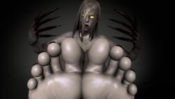 1girls 3d 3d_(artwork) angry_face barefeet barefoot black_toenails blood_on_face blood_on_hand claws clothed feet feet_together foot_fetish foot_focus glowing_eyes grey_hair grey_skin hair_covering_eye infected kombatkatto left_4_dead left_4_dead_(series) legs long_hair looking_at_viewer monster_girl painted_nails painted_toenails pov pov_feet sfm shiny_skin soles solo solo_female source_filmmaker source_filmmaker_(artwork) sweat sweaty sweaty_feet toes valve video_game_character video_game_franchise video_games witch_(left_4_dead) zombie zombie_girl