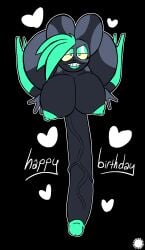 aliasing anthro artist_logo artist_name bedroom_eyes big_breasts big_butt big_penis boots breasts bubble_butt butt clothing curvy_figure digital_media_(artwork) english_text eyelashes fangs femboy footwear fur genitals green_hair grey_body grey_fur gynomorph hair heart_symbol hi_res high-angle_view high_heeled_boots high_heels huge_breasts huge_butt huge_hips huge_penis huge_thighs humanoid_genitalia humanoid_penis hyper hyper_genitalia hyper_penis intersex knee_boots knee_highs lagomorph legwear leporid lips logo looking_at_viewer mammal narrowed_eyes nipples penis rabbit seductive shoes signature solo spherical_breasts teeth text thatdawgmurray thick_thighs vein veiny_penis vin_(freakknight) wide_hips yellow_sclera
