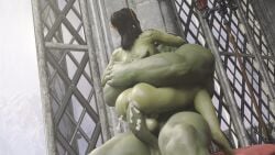 3d baldur's_gate_3 cling dodchd female futanari githyanki lae'zel male_on_futa orc orc_male