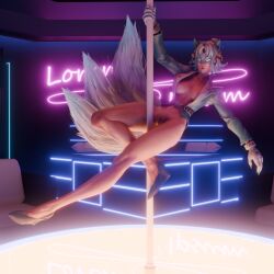 dodchd female female_only marvel marvel_rivals pole_dancing white_fox_(marvel_rivals)
