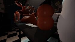 3d 3d_(artwork) anal anal_sex animatronic anthro ass balls big_ass big_penis five_nights_at_freddy's fox foxy_(fnaf) furry male male/male male_penetrating_male penis robophilia robot source_filmmaker vodka777