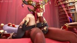 1boy 1girls 3d 69 age_difference alexstrasza animated areolae artist_name ass blood_elf breasts dark-skinned_male dark_skin dragon dragon_girl facesitting faithstarfaith fellatio female femdom gloves high_heel_boots holding_balls holding_testicles horn human human_male interracial interspecies kaminakirei kirara_kitsune licking_pussy loop male milf nipples older_female on_bed oral oral_sex penis red_hair restrained short_video shorter_than_30_seconds sound sound_effects source_filmmaker stockings sucking sucking_penis tagme unseen_male_face video voice world_of_warcraft
