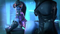 1boy 1girls 3d animated ass ass_slap bombowykurczak bubble_butt doggy_style female from_behind jiggle male no_sound overwatch overwatch_2 reaper source_filmmaker spank spanking video widowmaker