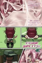 animal_humanoid bodily_fluids bottomwear clothing cock_vore cum dialogue duo excessive_cum excessive_genital_fluids fingerless_gloves forced genital_fluids genitals gloves green_bottomwear green_clothing green_hat green_headwear green_shorts handwear hat headgear headwear herm hi_res human human_pred humanoid hyper hyper_genitalia intersex intersex/male legwear male mammal mammal_humanoid maw_(mawgapen) mawgapen mouse_humanoid murid murid_humanoid murine murine_humanoid outside park_(mawgapen) penile penis prey_pov rodent rodent_humanoid shirt shorts tights topwear unwilling_prey vore white_clothing white_shirt white_topwear