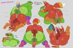 anal anal_sex animal_genitalia animal_penis anthro anus artist_name ass balls big_balls big_muscles big_pecs big_penis black_text blue_balls butt_grab dialogue duo equine_genitalia equine_penis erection faceless_character feet fergy_fudgehog foot_fetish foot_on_balls foot_play footjob footjob_while_penetrating fudgehog fur genitals green_balls green_body green_fur grey_background hand_on_butt hi_res male male/male multiple_positions muscular muscular_bottom nude onomatopoeia open_mouth oral orange_feet paulie_pretztail pecs penetration penis penis_size_difference pink_feet plap_(sound) purple_text raised_tail rareware red_balls red_body red_fur sex simple_background sound_effects spreading tail text tongue tongue_out unrealrui versatile viva_pinata yellow_balls