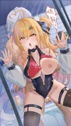 1boy 1girls ambiguous_penetration artist_request blonde_hair breast_grab cissia_(zenless_zone_zero) colored_nails female grabbing_from_behind hoyoverse long_nails male mihoyo mihoyo_technology_(shanghai)_co._ltd. painted_nails sex sex_from_behind straight zenless_zone_zero