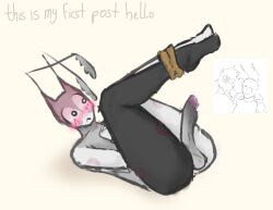 bite bite_marks bondage exposed_penis gift_art hard_cock hickey kinky leaking leaking_precum legs_up masochism oc original original_character rope tied_hands tied_legs tied_up