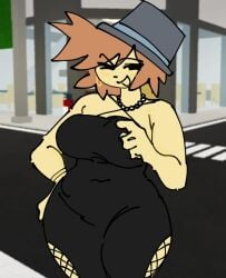 1girl alternate_version_available black_dress dress fire_extinguisher hoop_earrings jujutsu_shenanigans lamppost modakawa_dress pearl_necklace reference_image roblox roblox_avatar roblox_background roblox_game robloxian rule_63 screencap_background tagme tagme_(artist) tree tze_(roblox) xdoxoxo1