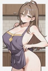 ai_generated apron apron_lift flashing_breasts gb_5 grok_imagine kono_subarashii_sekai_ni_shukufuku_wo! large_breasts pussy pussy_peek tagme video wiz_(konosuba)
