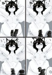 1boy 1girls armpits blush breasts censored censored_penis censored_pussy cross_section cum cum_inside female_focus greyscale hands_behind_head impregnation jamyun77 lactating lactation looking_at_viewer missionary_position nude onomatopoeia roblox roblox_avatar robloxian spread_legs stomach sweat tagme thighs vaginal_penetration