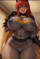 1girls ai_generated animated batgirl batgirl_(barbara_gordon) batman batman_(series) blue_eyes curvy female female_only long_hair red_hair selfie solo tagme talking_to_self video voluptuous