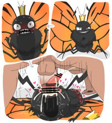 2_antennae 3_fingers 4_legs animal_genitalia antennae_(anatomy) arthropod balls big_wings black_antennae black_body blush bodily_fluids butterfly cloaca cloacal cloacal_penetration crown cum cum_in_cloaca cum_inside digital_media_(artwork) disney duo ejaculation eyespots fingers from_front_position genital_fluids genitals grin headgear hi_res hoppers human human_on_male human_on_taur human_penetrating human_penetrating_taur insect insect_wings insectophilia interspecies japanese_description lepidopteran lepidopteran_wings light-skinned_male looking_pleasured lying male male/male male_penetrated male_penetrating male_penetrating_male mammal markings monarch_butterfly monotone_body multicolored_wings narrowed_eyes nude_human omnivore_(artist) on_back orange_wings penetration penile penile_penetration penis penis_in_cloaca pink_penis pixar pupils quadruped right_to_left ruff sex shaded shaking small_pupils smile smug solo_focus spread_wings standing sweat tan_body tan_skin tapering_penis taur taur_penetrated teeth thrusting titus_(hoppers) tongue tongue_out toothy_grin translated_description trembling wings zoophilia