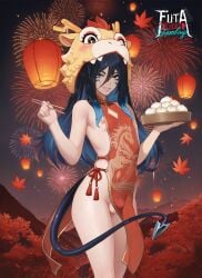ai_generated asian_clothing asian_mythology ass balls black_hair blue_eyes chinese_lantern cute_face erect_nipples futa_fucks_femboys lantern long_hair lunar_new_year male male_focus male_only no_panties no_underwear ombre_hair original original_character partially_nude peek peeking_penis pink_nipples pretty_boy seductive_eyes seductive_look seductive_pose smiling smiling_at_viewer tail thighs twink video_games