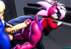 3d 3d_(artwork) ai_generated ass blue_body breasts incest incest_(lore) magenta_fur male/female pink_hair sex sonia_the_hedgehog sonic_(series) sonic_the_hedgehog sonic_the_hedgehog_(series) sonic_underground straight veiny_penis