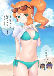 breasts female female_only nintendo outside pokemon solo sonia_(pokemon) swimsuit tagme tkhr_poke