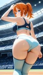 ai_generated artist_request ass_focus female female_only gym_uniform nami nami_(one_piece) one_piece post-timeskip sport_panties sports sports_bra