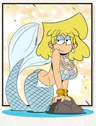 aged_up ass big_ass big_breasts eyeshadow lori_loud mermaid necklaces nickelodeon shell_bra sonson-sensei the_loud_house water